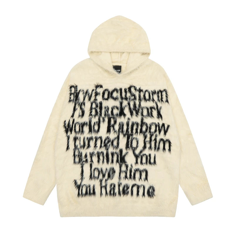 【トップス】アメリカンスタイル ロゴ入り ニット レディース 秋冬 ゆったり 中性風 カップル対応【FCシリーズ】