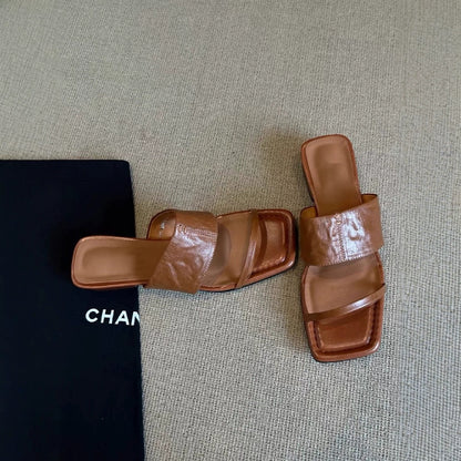 【シューズ】韓国風 レトロ カジュアル リゾート オープントゥ サンダル