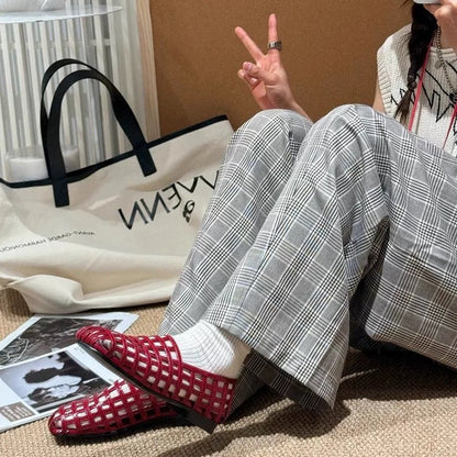 【シューズ】夏 スクエアトゥ透かし彫り サンダル 【JZシリーズ】