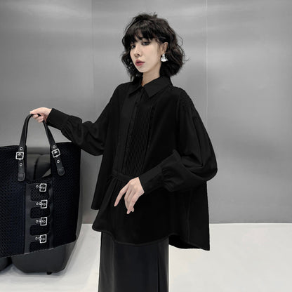 【60%OFF⭐️早い者勝ち】【トップス】プリーツシャツ レディース 春秋 新作 ゆったり 細見え おしゃれ トップス【AHシリーズ】