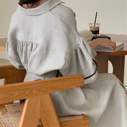 【24AW】【ワンピース】韓国風 レトロ 長袖ワンピース