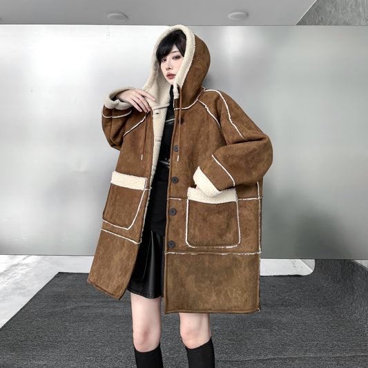 【アウター】春 秋 冬 裏起毛 中綿コート ゆったり おしゃれな  ジャケット 【AHシリーズ】