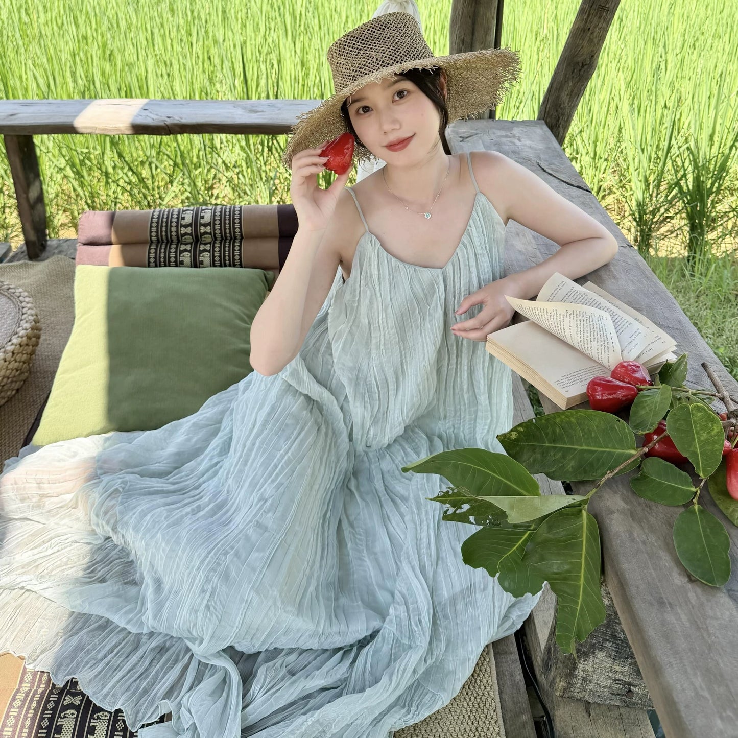 【ワンピース】リゾートロングワンピース レディース 大人可愛い Aライン ワイドシルエット 旅行コーデ 夏ドレス【SHシリーズ】