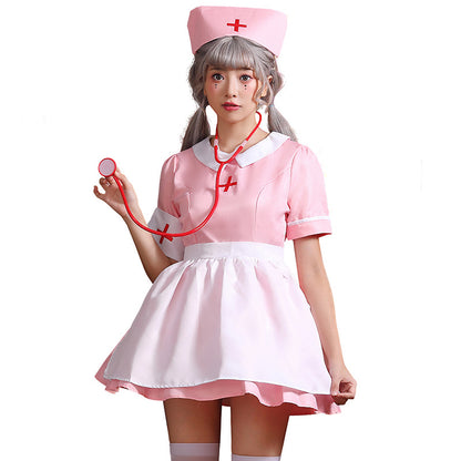 【ハロウィン】ナース コスチューム メイド ナースドレス 医療職 コスプレ パーティー衣装 レディース