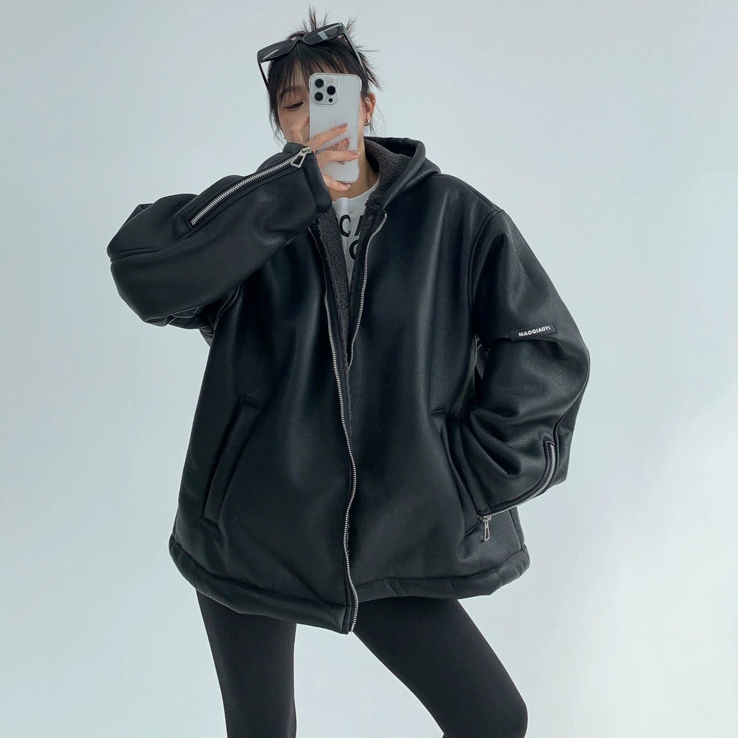 [外套] 秋冬潮款PU加厚保暖外套 [FC系列]