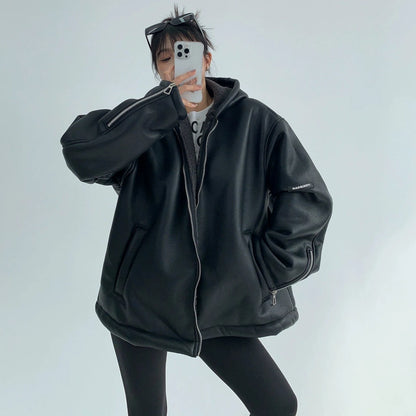 [外套] 秋冬潮款PU加厚保暖外套 [FC系列]