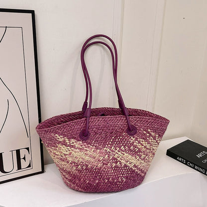 10色展開【バッグ】大容量 通勤 トートバッグ 夏新作 ビーチ旅行リゾート 編みバッグ ショルダーバッグ