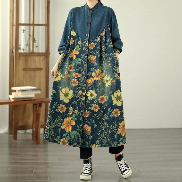 期間限定⭐️60%OFF【ワンピース】切り替え 切り替え プリント トレンチコート 長袖 ワンピース 【SHシリーズ】