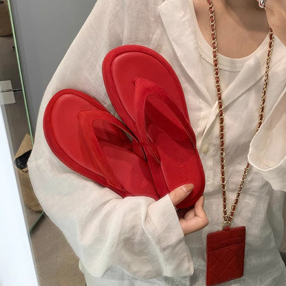 【シューズ】夏 ビーチリゾート 厚底 トングサンダル 外履き