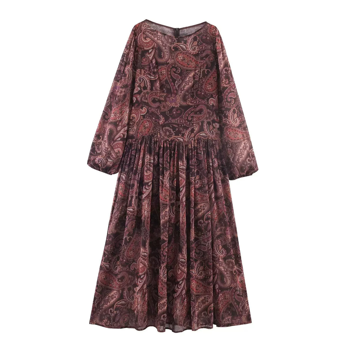 【ワンピース】レディース ドット柄シフォンワンピース 欧米風 シンプルデザイン【SHシリーズ】