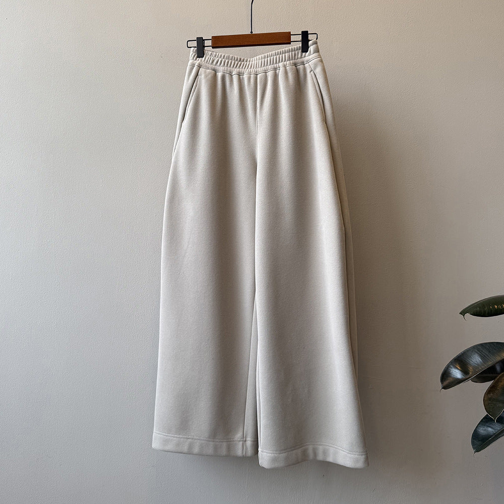 【ボトムス】🌟上品＆着瘦せ効果♡裏起毛ワイドスウェットパンツ 秋冬 レディース【JZシリーズ】