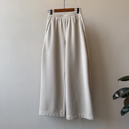 【ボトムス】🌟上品＆着瘦せ効果♡裏起毛ワイドスウェットパンツ 秋冬 レディース【JZシリーズ】