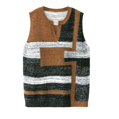 【トップス】春 秋 冬 レトロ風 おしゃれな ムラード風 ニットベスト 【AHシリーズ】