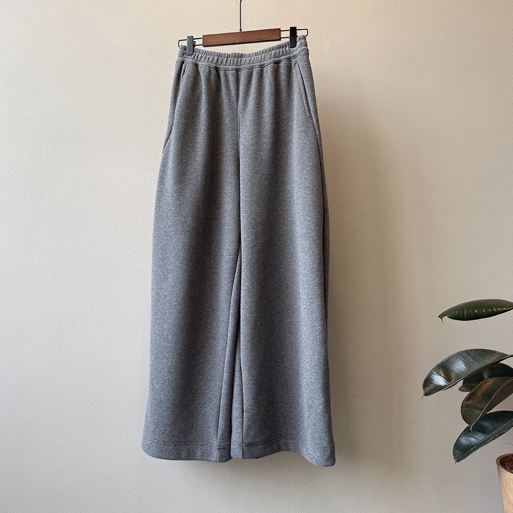 【ボトムス】🌟上品＆着瘦せ効果♡裏起毛ワイドスウェットパンツ 秋冬 レディース【JZシリーズ】