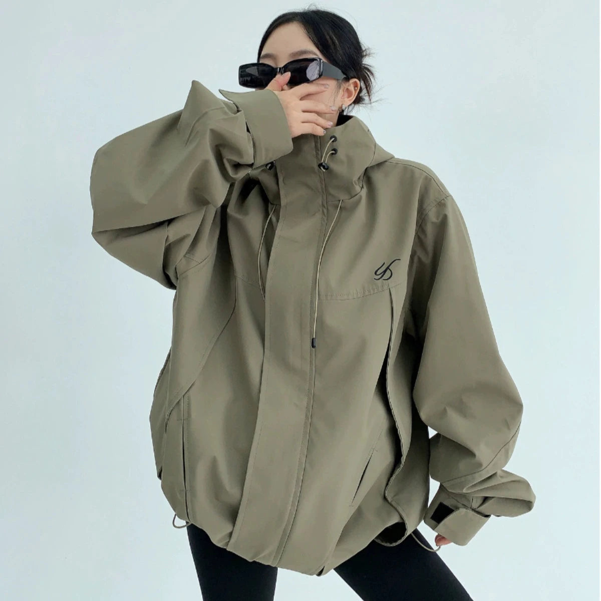 【24AW】【10～15日内発送】【アウター】ゆったり レトロ フード付き ジャケット【FCシリーズ】