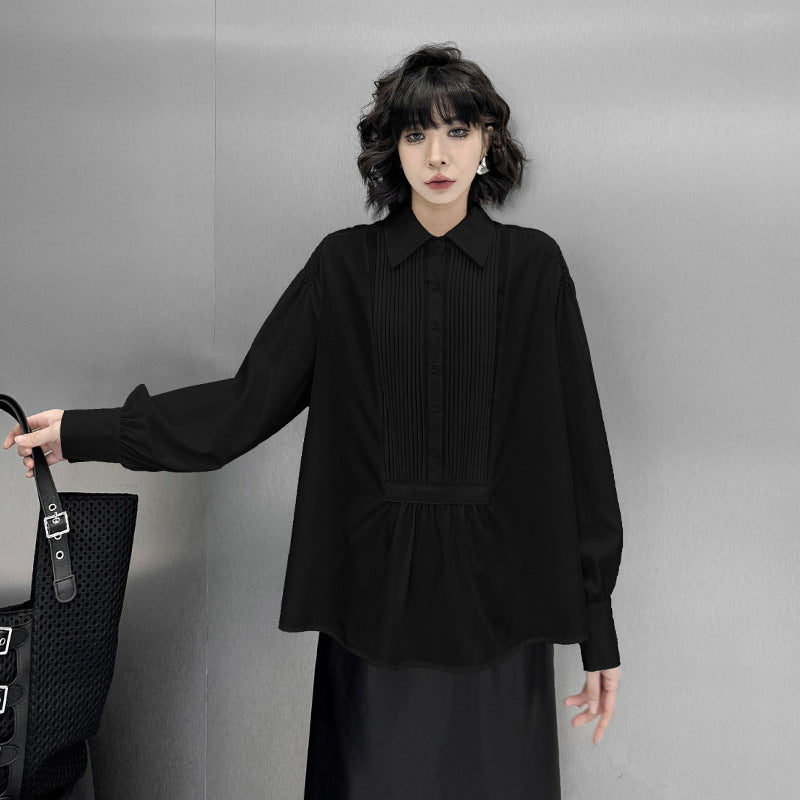 【60%OFF⭐️早い者勝ち】【トップス】プリーツシャツ レディース 春秋 新作 ゆったり 細見え おしゃれ トップス【AHシリーズ】