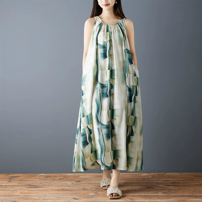 期間限定⭐️60%OFF【ワンピース】ノースリーブ ワンピース レディース 夏 シフォン ロングワンピース 花柄 ゆったり 体型カバー 薄手【SHシリーズ】