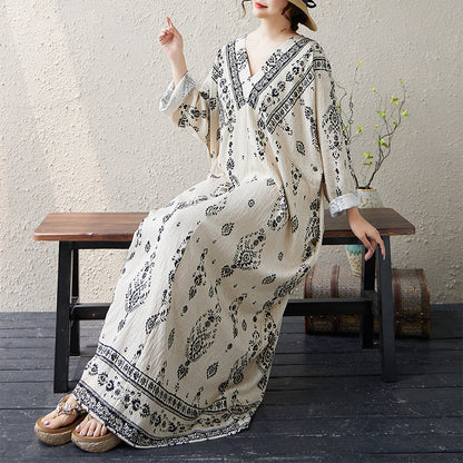 期間限定🍂60%OFF【ワンピース】花柄ワンピース レディース 秋新作 大きいサイズ 長袖 ゆったり フレンチレトロ 大人上品【SHシリーズ】