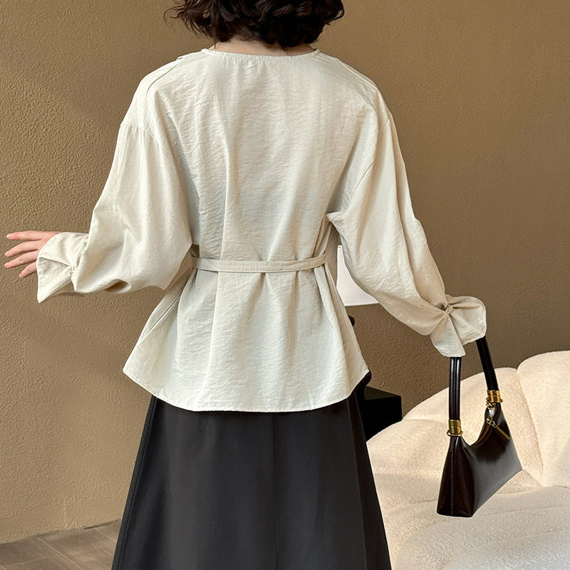 【トップス】春秋 韓国風 新作 シンプル 着痩せ シャツ【JZシリーズ】