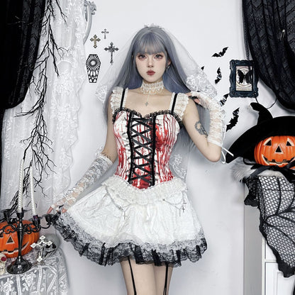 【ハロウィン】ブラッドレッド メアリー キャミソール レディース 欧米風 セクシー 個性派 タンクトップ