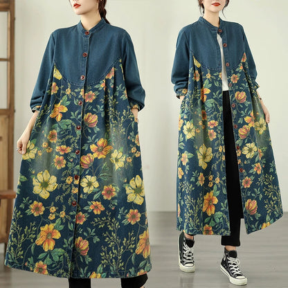 期間限定⭐️60%OFF【ワンピース】切り替え 切り替え プリント トレンチコート 長袖 ワンピース 【SHシリーズ】