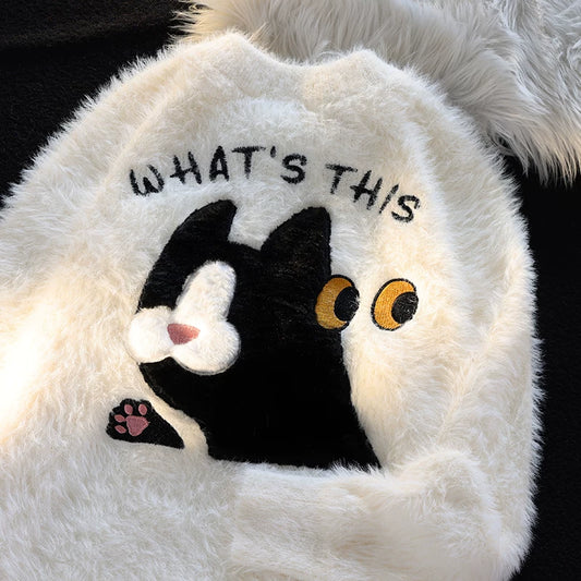 【67%OFF⭐️早い者勝ち】【トップス】カップル向け モヘア 厚手 ドーパミン ニット セーター【FCシリーズ】