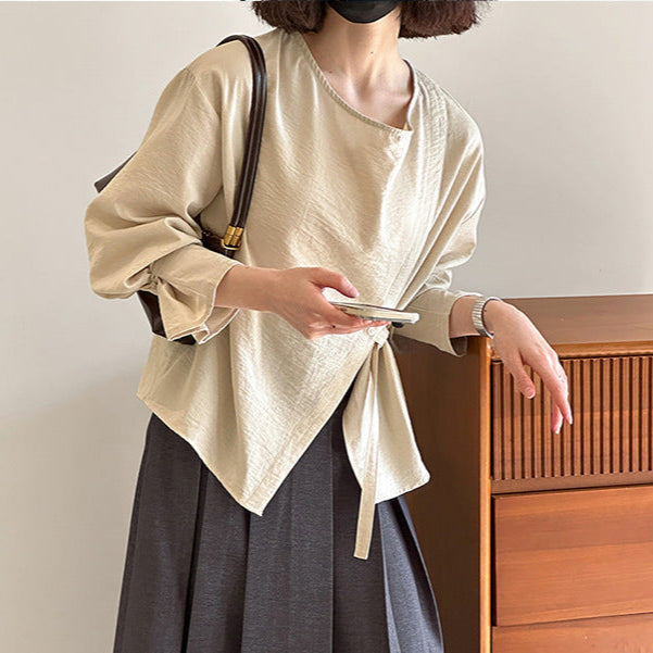 【トップス】春秋 韓国風 新作 シンプル 着痩せ シャツ【JZシリーズ】