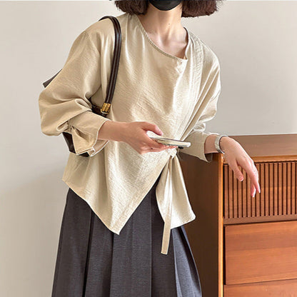 【トップス】春秋 韓国風 新作 シンプル 着痩せ シャツ【JZシリーズ】