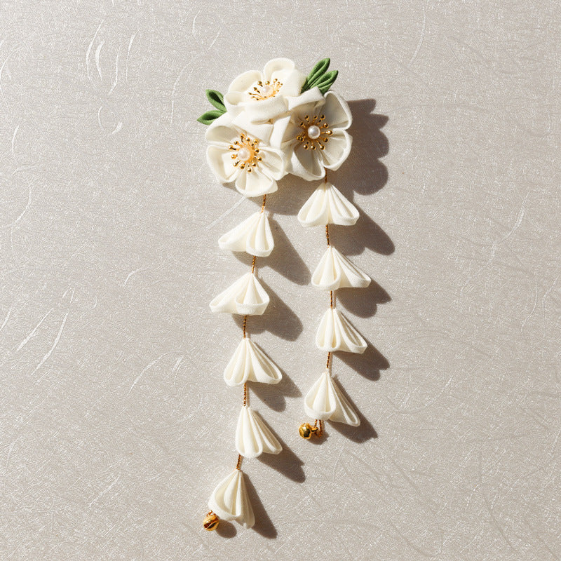 【セットアップ】夏 手作り布製  髪飾り つまみ細工風 和風ヘアアクセサリー 【SHシリーズ】