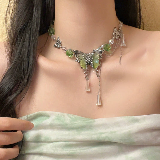 【🎁 B2G1｜先行スタート！】【グッズ】蝶モチーフ ネックレス レディース クール感 鎖骨ネックレス 精緻 チョーカー