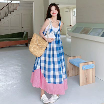 【ワンピース】写真映え抜群 カジュアル細見え 甘めノースリーブワンピース【SHシリーズ】