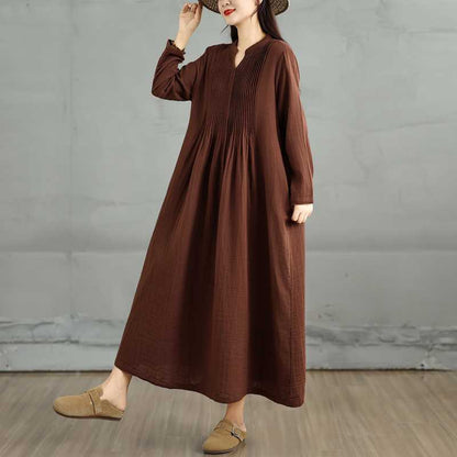 【ワンピース】春 秋 冬 二重ガーゼ レトロ風 フレア 長袖 ワンピース 【SHシリーズ】