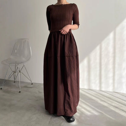 【ワンピース】【15～20日内発送】春 秋 夏 レトロ 切り替え ワンピース 【JZシリーズ】