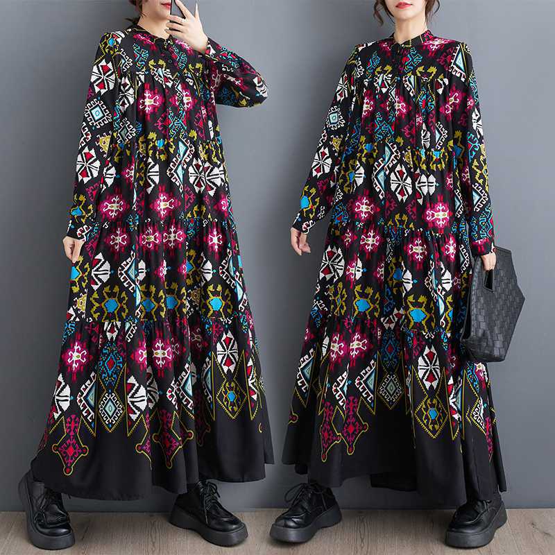 【ワンピース】春 秋 冬 新作 おしゃれな 長袖 大きいサイズ ワンピース 【SHシリーズ】