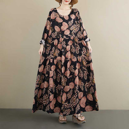 【ワンピース】Aライン プルオーバー ゆったり 長袖 ワンピース 【SHシリーズ】