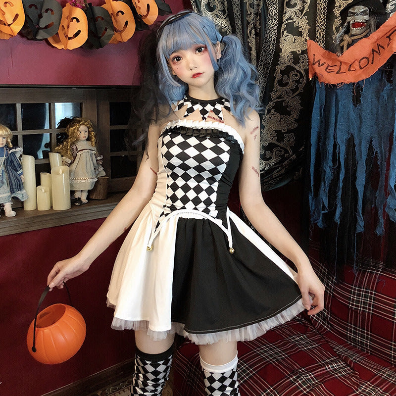 【ハロウィン】コスプレ サーカス ジョーカー パフォーマンス衣装 演出用 役柄扮装 レディース