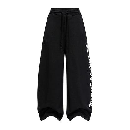 【ボトムス】ゴシックロゴ アメリカンストリート スウェットパンツ ワイド ルーズ 男女兼用【FCシリーズ】