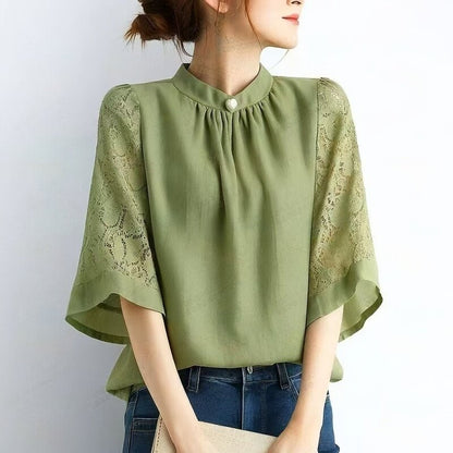期間限定⭐️60%OFF【トップス】ゆったり 着回しやすい 切り替え 立襟 シャツ 【JZシリーズ】
