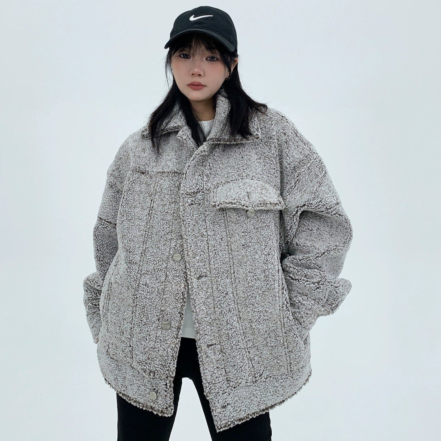 【24AW】【10～15日内発送】【アウター】シンプル 厚い保温 ゆったり 合わせやすい 綿入れコート【FCシリーズ】