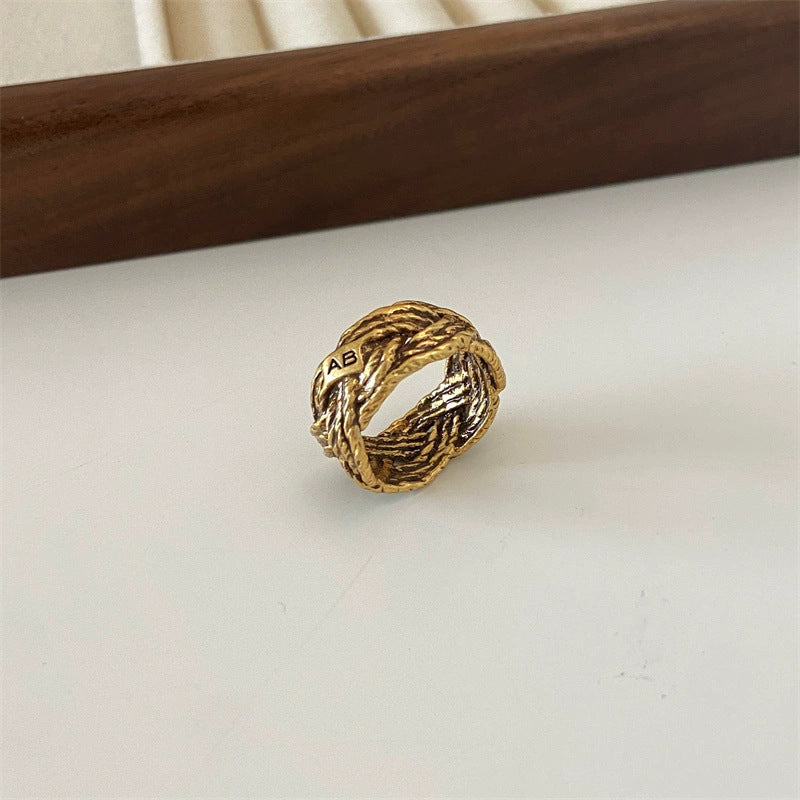 【グッズ】フレンチスタイル 高級感 ピンククォーツ セッティング ヴィンテージ風 ビッグデザインリング