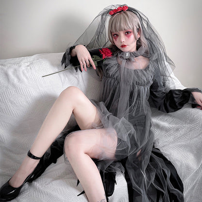 【ハロウィン】魔女 コスプレ 花嫁 ヴァンパイア パーティー 仮装 学園祭 文化祭 ワンピース 演出衣装