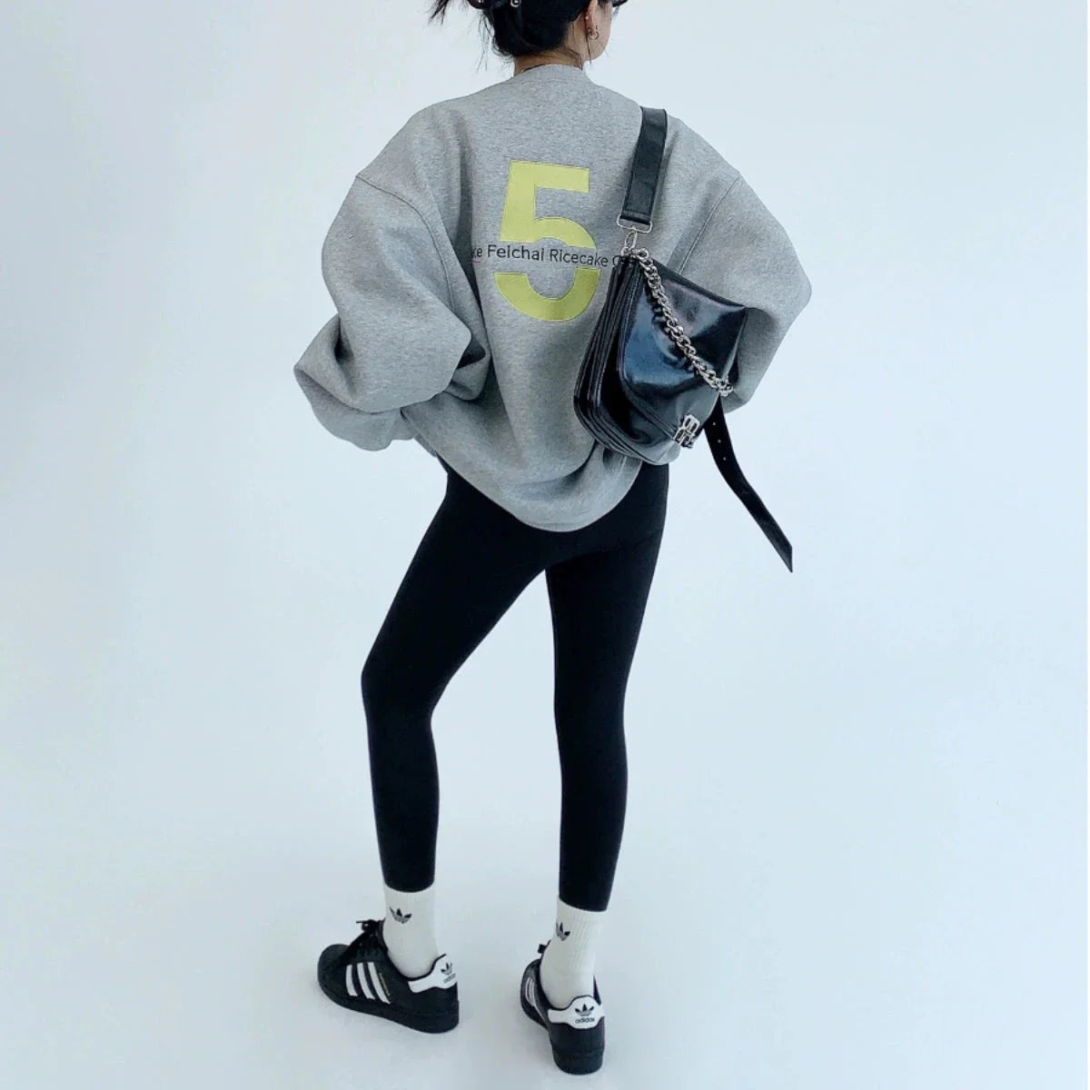 トップス】ストリート oversize 刺繍 ラウンドネック パーカー トップス】ストリート oversize 刺繍 ラウンドネック パーカー