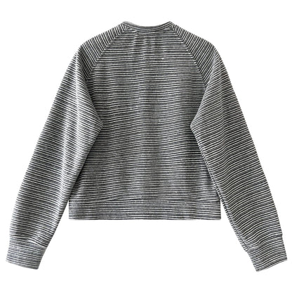 【アウター】春 秋 冬 起毛 ストライプ柄 カーディガン ジャケット【SNシリーズ】