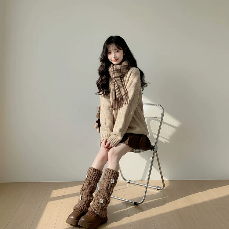 【セットアップ】ミュウ系 春 秋 冬 ニット + ワンピース  2点セット 【JZシリーズ】