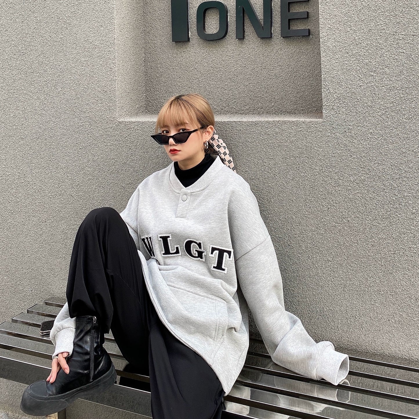 【トップス】刺繍 裏起毛 春 秋 冬 BF風 プルオーバー パーカー 【FCシリーズ】