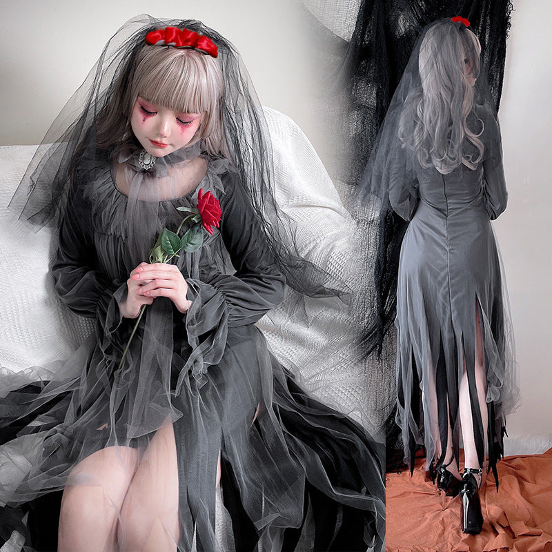 【ハロウィン】魔女 コスプレ 花嫁 ヴァンパイア パーティー 仮装 学園祭 文化祭 ワンピース 演出衣装