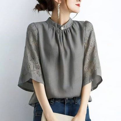 期間限定⭐️60%OFF【トップス】ゆったり 着回しやすい 切り替え 立襟 シャツ 【JZシリーズ】