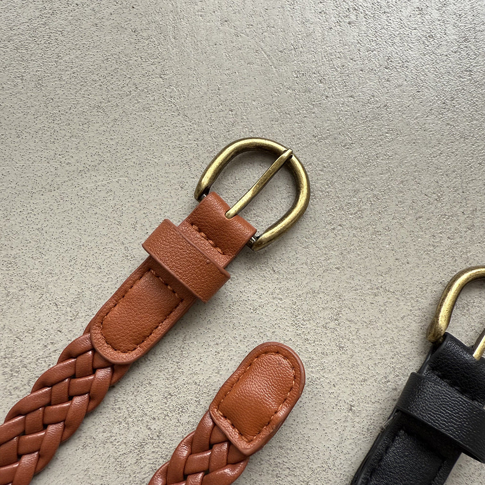 【グッズ】夏新作 シンプル＆カジュアル 上品見え 編み込みレディースベルト【JZシリーズ】