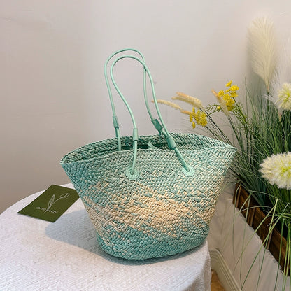 10色展開【バッグ】大容量 通勤 トートバッグ 夏新作 ビーチ旅行リゾート 編みバッグ ショルダーバッグ