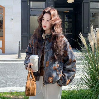 【アウター】ファッション レトロ 花柄 若見え ジャケット【SHシリーズ】